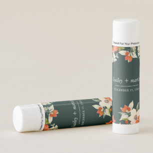 Elegant Traditions Floral Wedding Favor Lip Balm