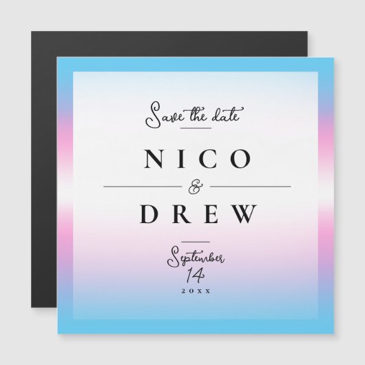 Elegant Trans Pride Wedding (Front/Back)
