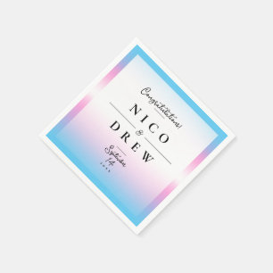 Elegant Trans Pride Wedding Napkins