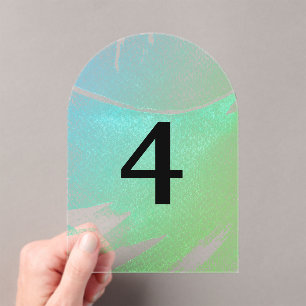Elegant translucent table numbers