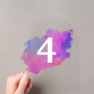Elegant translucent table numbers