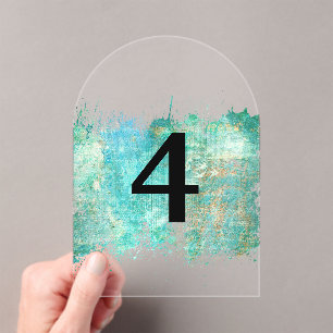 Elegant translucent table numbers
