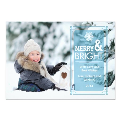 Elegant Transparency Holiday Photo Card Groupon | Zazzle