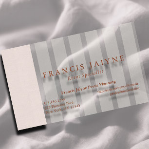 Elegant Transparent Professional Event Planning Clear Business Cards
