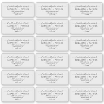 Elegant Transparent Return Address Labels | Zazzle