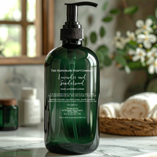 Elegant Transparent w white Cosmetics Bottle Label