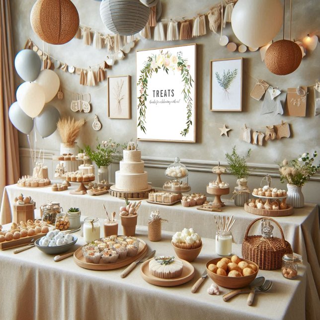 Elegant Treats Table Rose Baby Sprinkle Shower Poster (Creator Uploaded)
