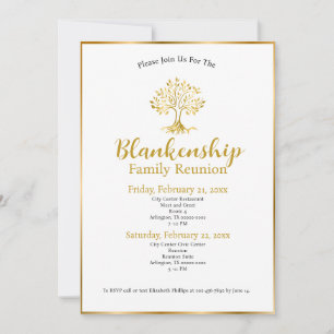 Elegant Tree: 2-Day Family Reunion Invitation