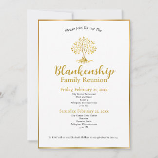 Elegant Tree: 2-Day Family Reunion Invitation