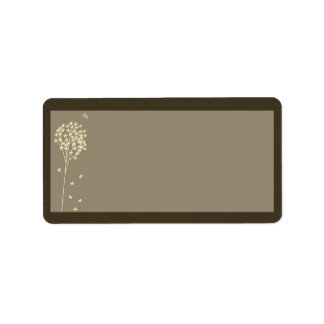 Elegant Tree Brown Wedding Mailing Address Label