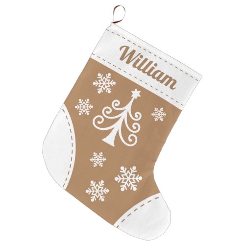 Elegant Tree Christmas Stocking