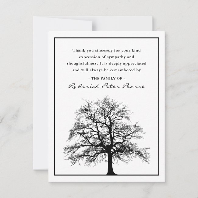 Elegant Tree | Funeral Thank You