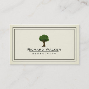 Elegant Tree Garden Lawn Care Logo Landscape Green Business Card