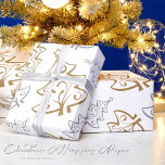 Elegant Tree Gold Silver Christmas Wrapping Paper<br><div class="desc">Unwrap the joy of the holiday season with our Elegant Tree Gold Silver Christmas Wrapping Paper. Inspired by the beauty of winter's charm, this premium wrapping paper showcases a stunning display of gold and silver trees under a glimmering starlit sky. Each sheet promises high-quality paper that's both durable for handling...</div>