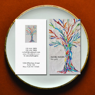 Elegant Tree Life Coach Business Card