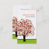 Elegant Tree of Hearts - Simple and Nature Business Card (Front/Back)