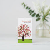 Elegant Tree of Hearts - Simple and Nature Business Card (Standing Front)