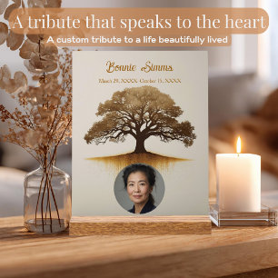 Elegant Tree of Life Custom Memorial Acrylic Sign