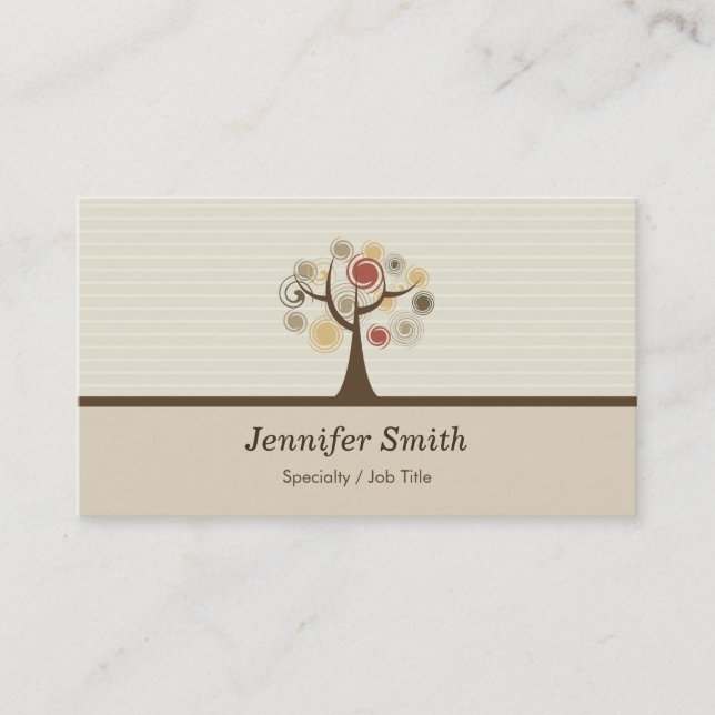 Elegant Tree of Life - Natural Theme Business Card (Front)