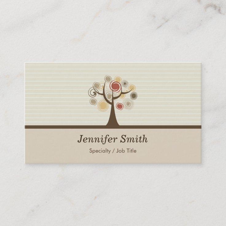 Elegant Tree of Life - Natural Theme Business Card | Zazzle