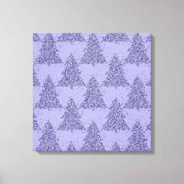 Elegant Tree Pattern | Charming Lavender Christmas Canvas Print (Front)