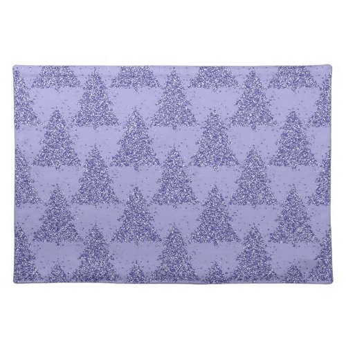 Elegant Tree Pattern  Charming Lavender Christmas Cloth Placemat