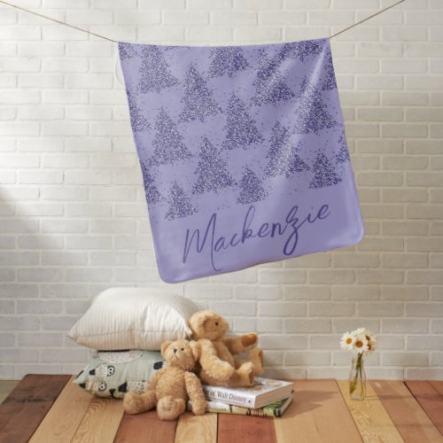 Elegant Tree Pattern  Charming Lavender Custom Baby Blanket