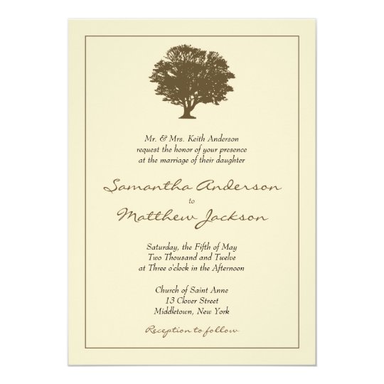 Elegant Tree Wedding Invitation | Zazzle.com