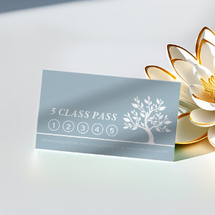Elegant Tree Yoga Instructor Class Pass Loyalty Card