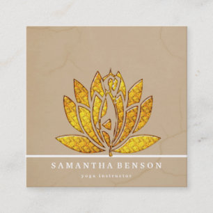Elegant Tree Yoga Instructor Wellness Life Coach  Square Business Card