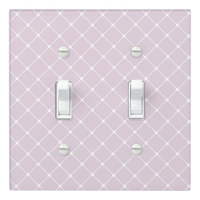 Elegant Trellis Pattern | Lavender Light Switch Cover (In Situ)