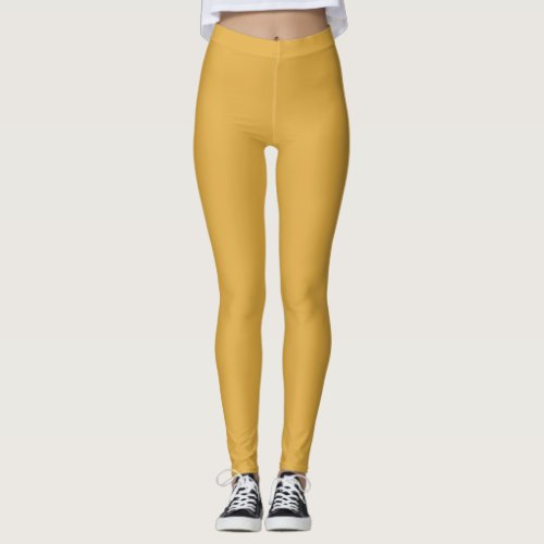 Elegant Trend Color Yellow Brown Modish Template Leggings