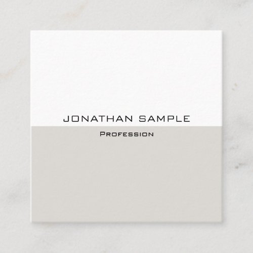 Elegant Trend Colors Initial Modern Template Square Business Card