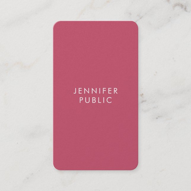 Elegant Trend Colors Premium Pearl Finish Rounded Business Card (Front)