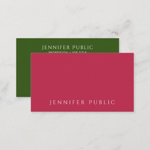 Elegant Trend Colors Template Create Your Own Business Card