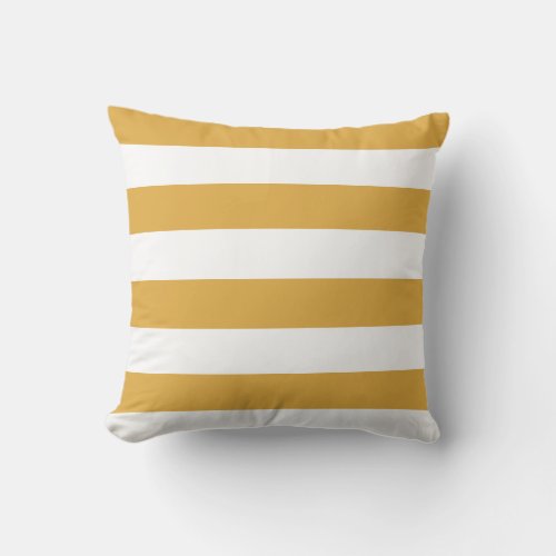 Elegant Trend Colors Yellow White Stripes Modern Throw Pillow