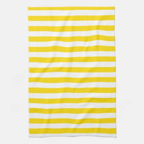 Elegant Trend Colors Yellow White Stripes Template Kitchen Towel