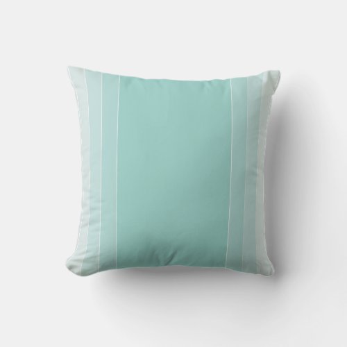 Elegant Trendy Blue Green White Striped Template Throw Pillow