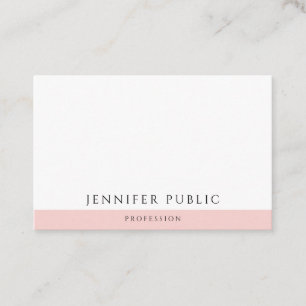 Elegant Trendy Blush Pink Modern Template Business Card