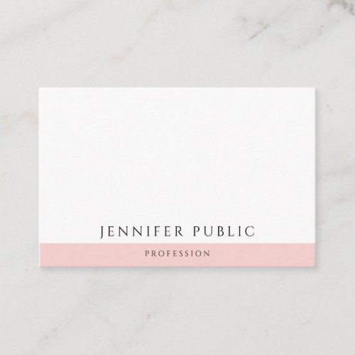 Elegant Trendy Blush Pink Modern Template Business Card