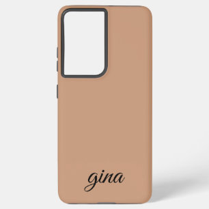 Elegant Trendy Brown Cusstomize Samsung Galaxy S21+ Case