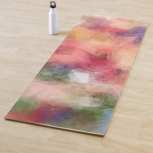 Elegant Trendy Colorful Abstract Artwork Template Yoga Mat