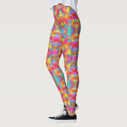 Elegant Trendy Colorful Pink Red Blue Green Yellow Leggings