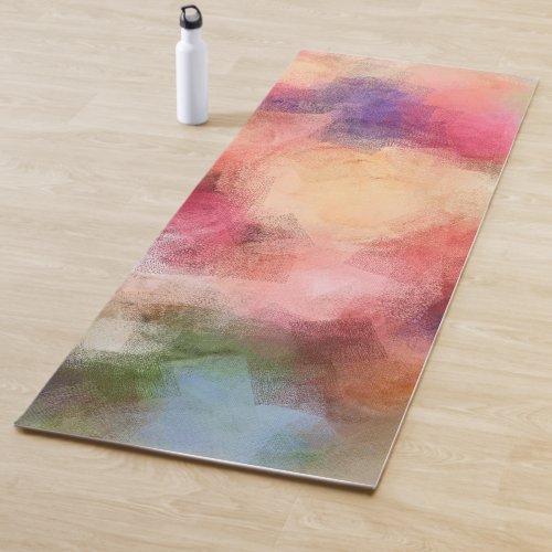 Elegant Trendy Colorful Template Abstract Artwork Yoga Mat