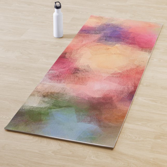 Elegant Trendy Colorful Template Abstract Artwork Yoga Mat (In Situ)