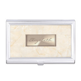 Elegant Trendy  Cool Marble,Frame Business Card Case