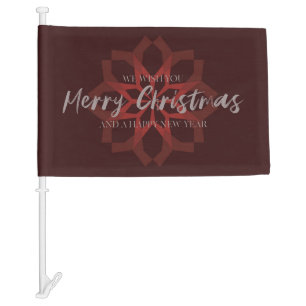 Elegant, trendy, cool "We Wish You Merry Christmas Car Flag