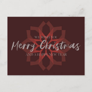 Elegant, trendy, cool "We Wish You Merry Christmas Postcard