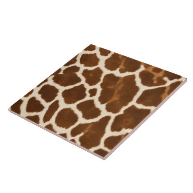 Elegant Trendy Cow Faux Leather Collection Ceramic Tile (Side)