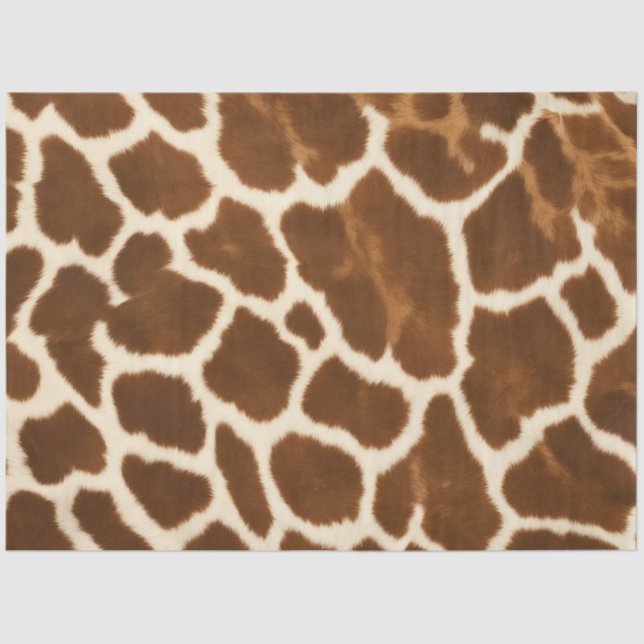 Elegant Trendy Cow Faux Leather Collection Tissue Paper (Front)